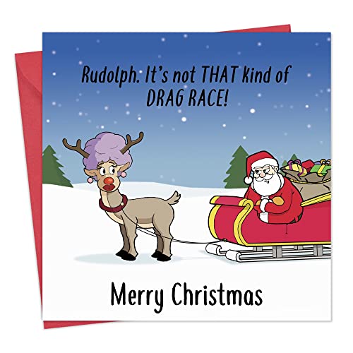 Twizler Weihnachtskarte Mit Goldfisch Und Weihnachtsbaum – Lustige Christmas Card „Don’t Unplug Thing“ – Inkl. Rotem Umschlag