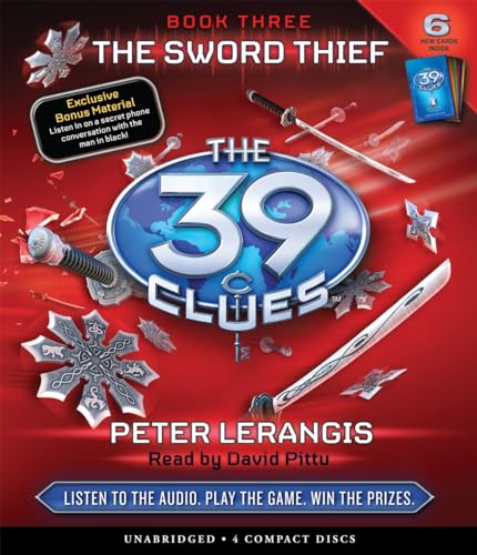 Diseño de la portada del título The Sword Thief (The 39 Clues, Book 3)