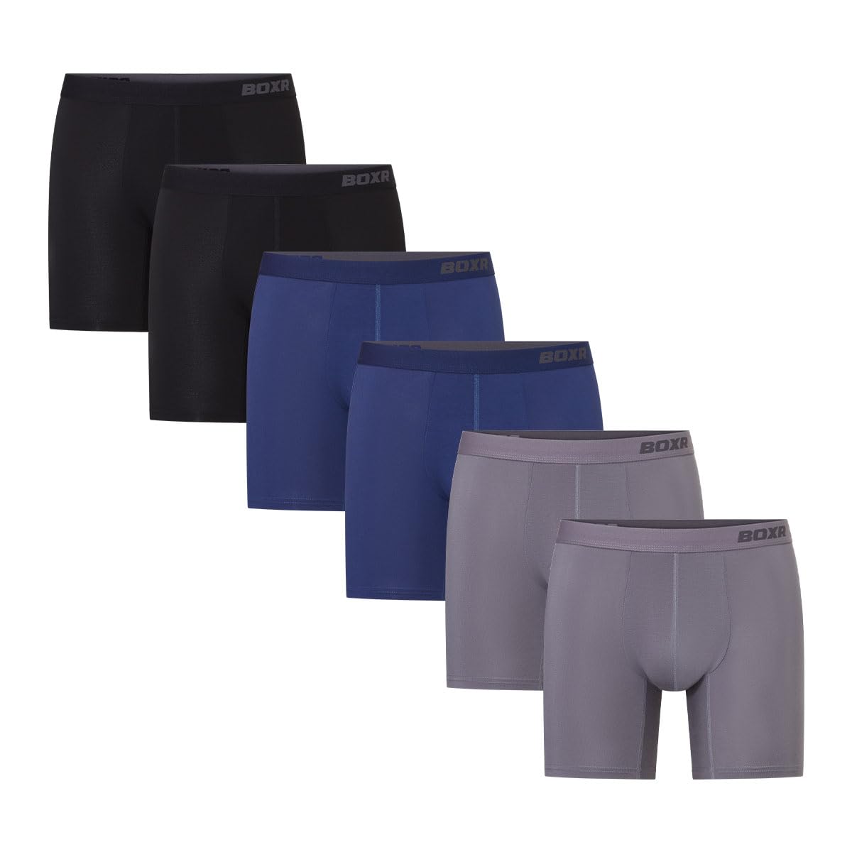 BOXR Boxers Homme Bambou - Caleçons Longs Anti-Frottement - Anti-Remontée - S-3XL