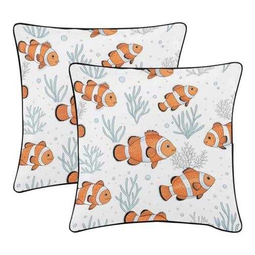 Nesatuwa 2 Pcs Orange White Fish Soft Burnout Velvet