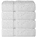 Chakir Turkish Linens Turkish Cotton Luxury Hotel & Spa Bath Towel, Bath Towel - Set of 4, White