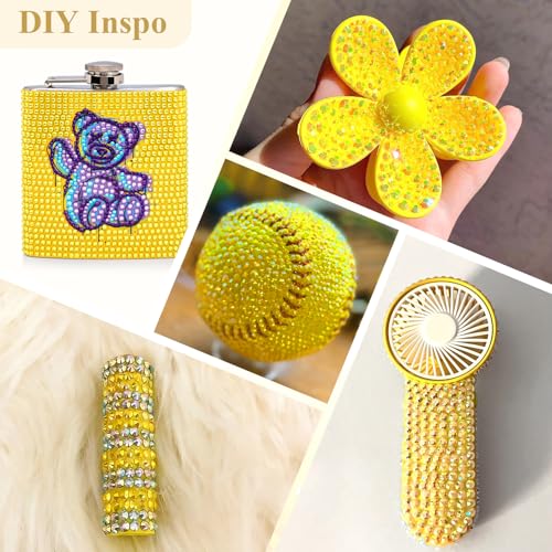 Image of 3000PCS SS20 /5mm Crystal Glass Rhinestones for Bedazzling (Metal Sunlight) | Flatback Rhinestones for Crafting DIY Nail Art Makeup Decoration, Gems Diomand Charms for Tumbler Shoes Clothing Mug