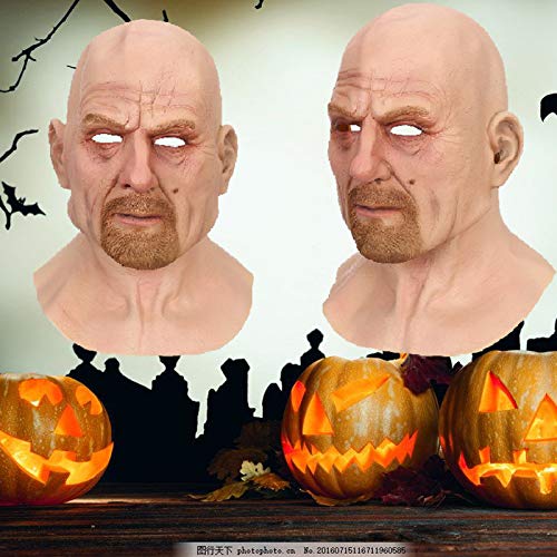 Masque d'horreur d'halloween en latex intégral visage scar face