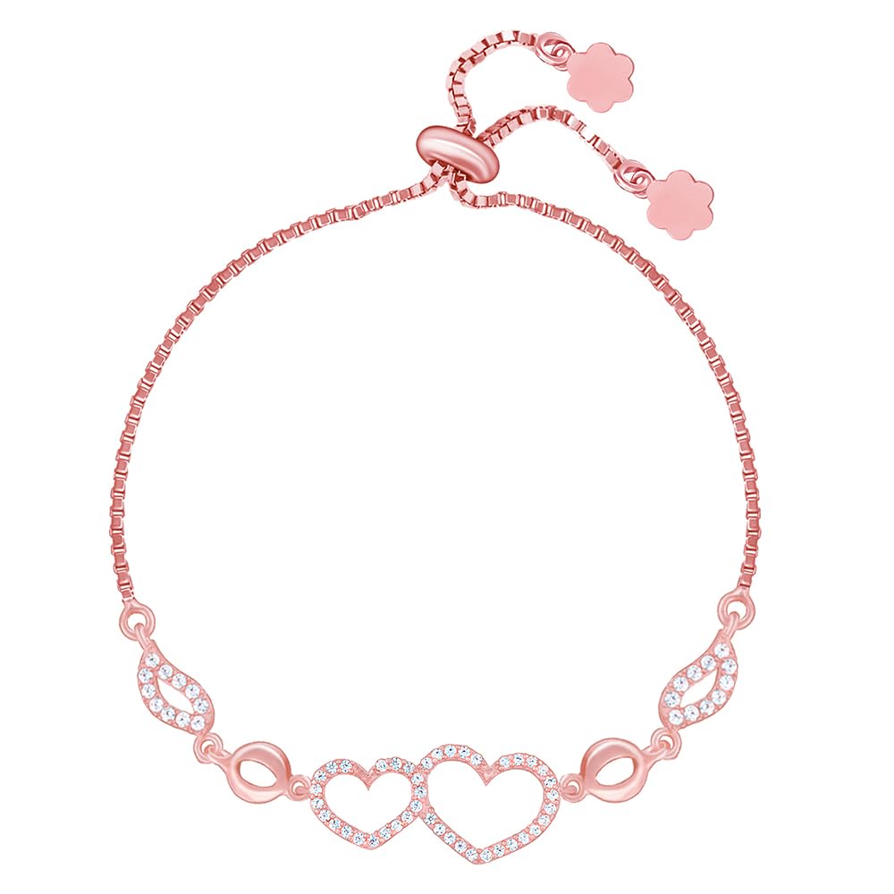 GIVA 925 Silver Rose Gold Bright Heart Bracelet, Adjustable | Gifts for Women and Girls | With Certificate of Authenticity and 925 Stamp | 6 Months Warranty* (B0CB8SDLV7) Amazon Price History, Amazon Price Tracker