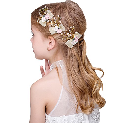 3 Packs Headdress Flowers Beautiful Girls Hair Accessories Hair Jewelry Party Wedding (JZZ)