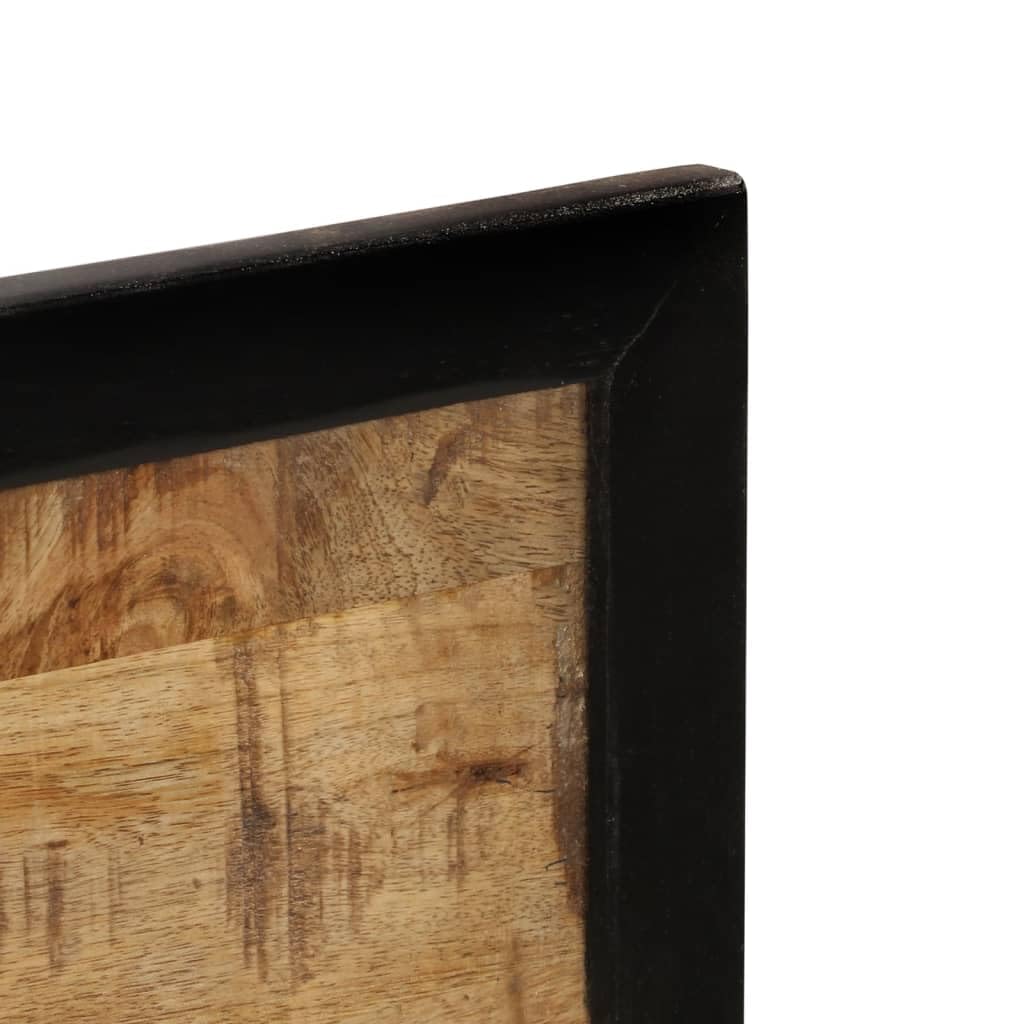 Spiegel mit Ablagen aus Glas und massivem Mangoholz 80x8x55 cm Wandspiegel für Badezimmer, Schlafzimmer, Flur und Diele, Stauraum für Kosmetik und Rasur