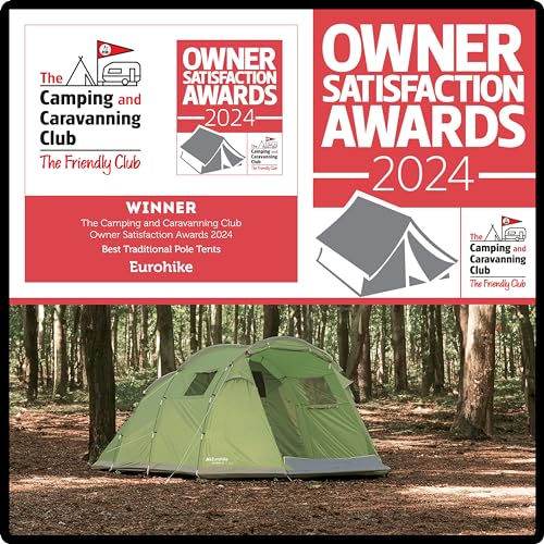 Eurohike Sendero 6 Man Family Tent with Porch & Spacious Living Area, 6 Person, Waterproof, Easy to Pitch, Tunnel Design, Ideal for Family Camping Trips & Festivals, 2000mm HH - Image 3
