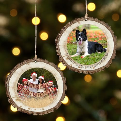 Let's Make Memories Personalized Photo Christmas Ornament - Decor - Customize Photo - 2024 Christmas Ornament - Round - with Message