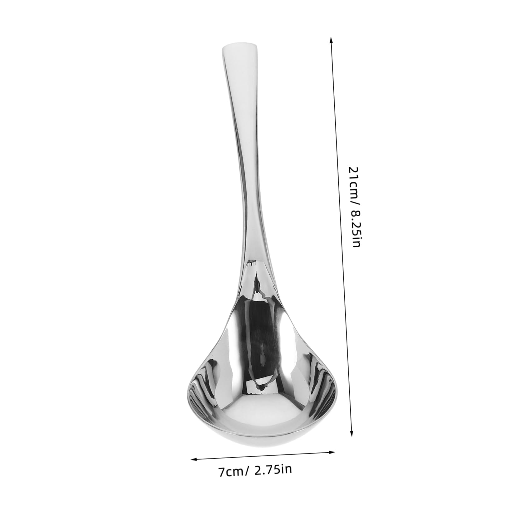Garneck 8.3 Inches Soup Ladle Gravy Spoon Set Stainless Steel Mirror Finish Serving Ladles for Soup and Sauce