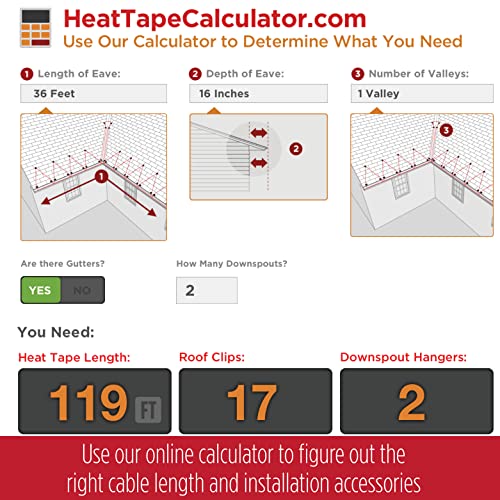 Radiant Solutions Company HTP-1-24 Radiant Solutions Heattapepro - Intelligent Commercial Grade Self-Regulating Heat Cable With Glowcap™ - 10 Yr Warranty - Ice Dam & Pipe Freeze Protection thumb #4