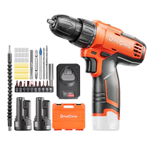 Image of DongCheng 12V Cordless Drill Machine with 2*2000mAh Battery + Fast Charger