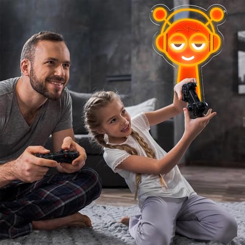 Image of AHlove Game Neon Sign for Wall Decor,LED Neon Lights for Game Room、Man Cave,Birthday、Christmas Gifts for Teenage Girls