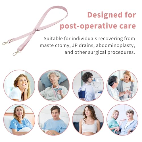 Image of 3Pack Shower Lanyard for Mastectomy Drain Holder, Abdominal Debridement Breast Cancer JP Drainage Bulbs Tummy Tuck Surgical Breast Surgery Recovery Care Package