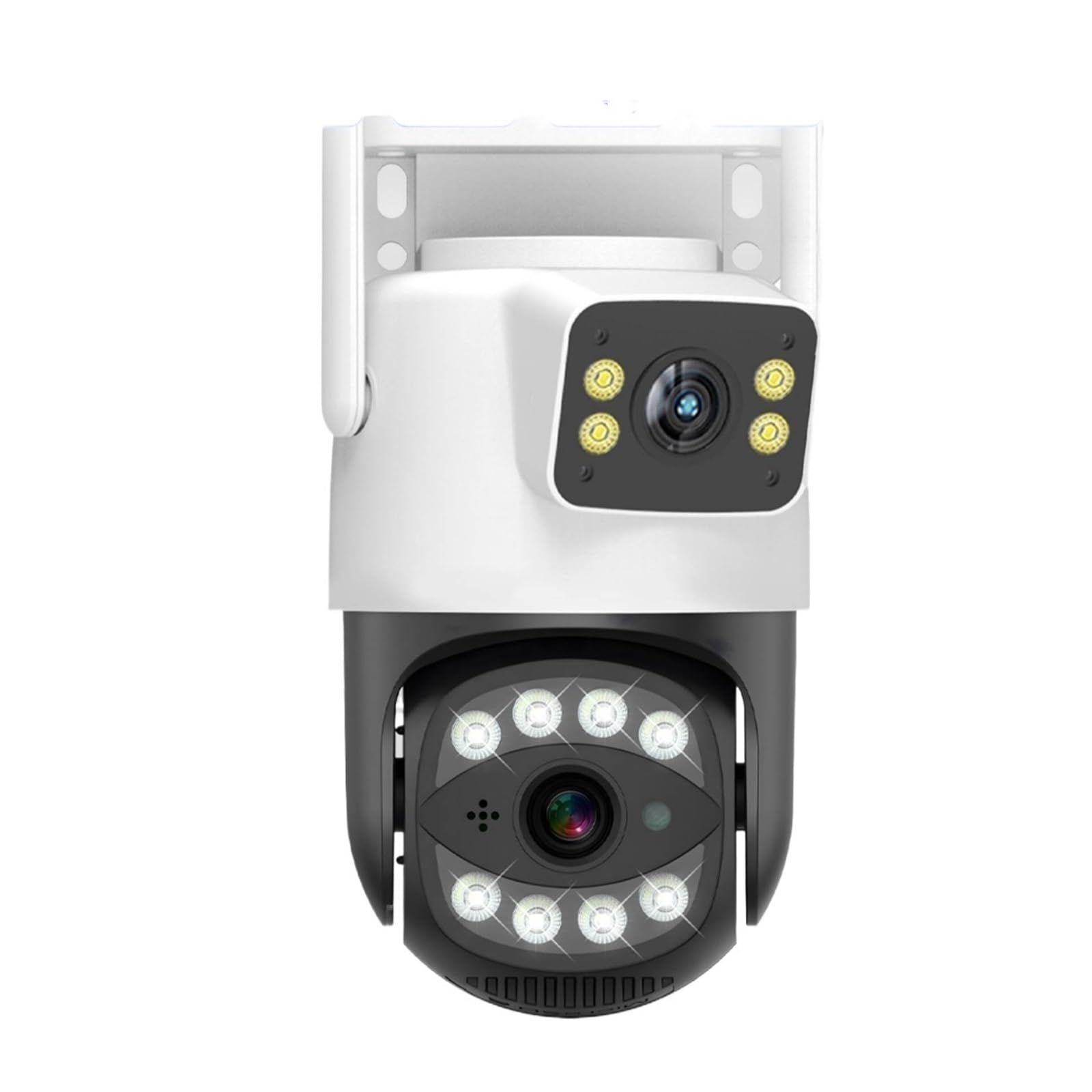 JVDDI 4MP Dual Screen Dual Lens Wifi IP Camera Outdoor Waterproof PTZ CCTV Camera Security Protection(8MP Wifi Add 64G)