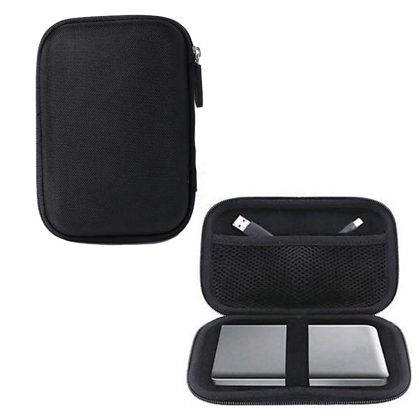 GadgetBite External Printed Hard Drive Disk Enclosure Portable Carrying Case Cover Pouch Casing for 2.5-Inch Hard Drive (Plain Black) (B08SM58XL4) Amazon Price History, Amazon Price Tracker