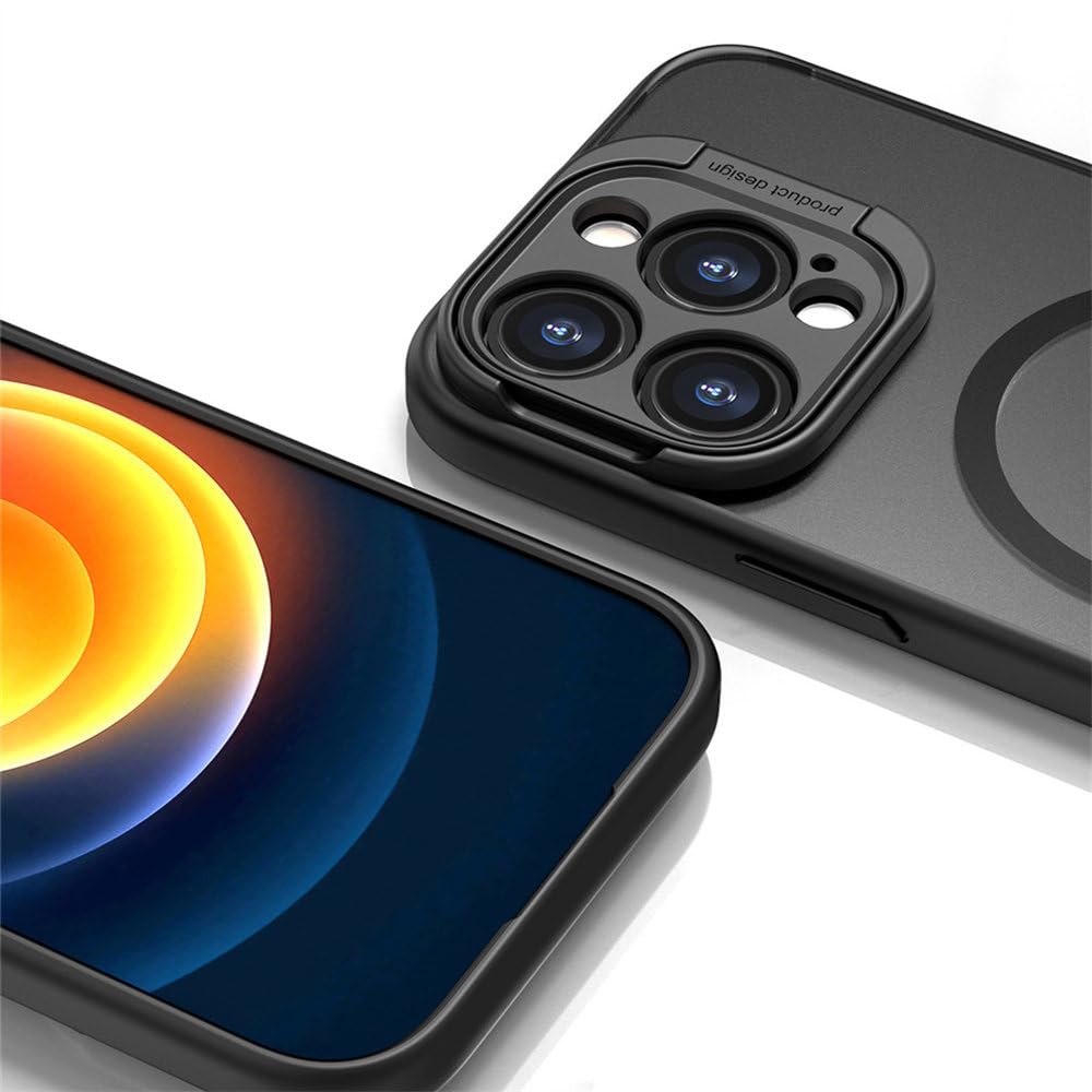 ★半透明マットマグネット レンズホルダー ワイヤレス充電携帯電話カバー パープル ☆半透明マットマグネット レンズホルダー ワイヤレス充電携帯電話