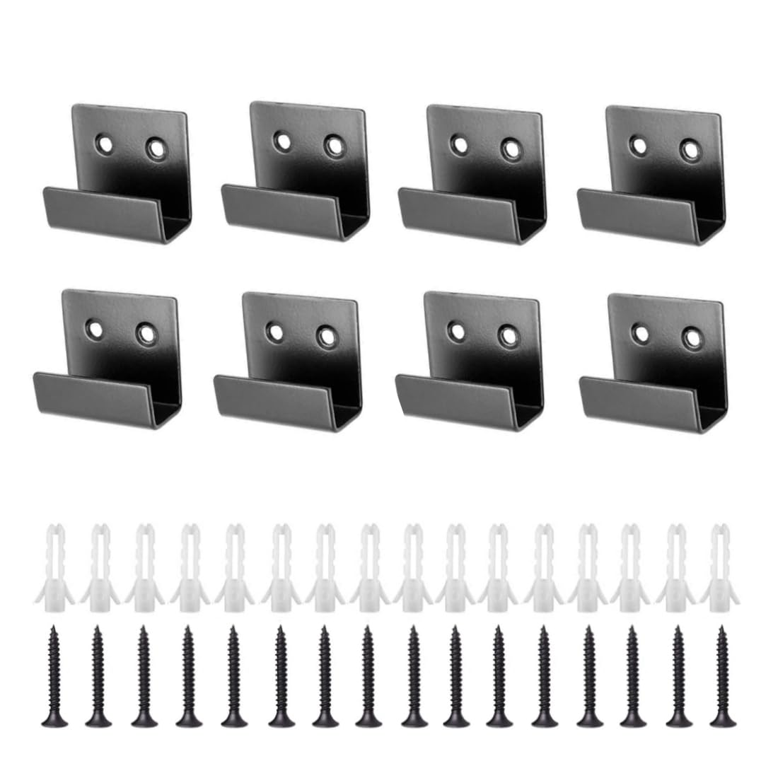 Support mural pour miroir lourd évitant les chutes fixation acier 15 mm