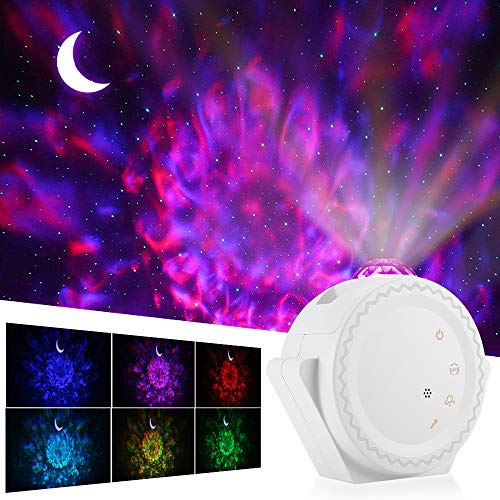 Star Night Light Projector ECOWHO Star Projector Sky Starry Laser Projector Nebula Ocean Wave 3 in 1 LED Moon and Star Light Projector for Bedroom Ceiling Party Game Wall