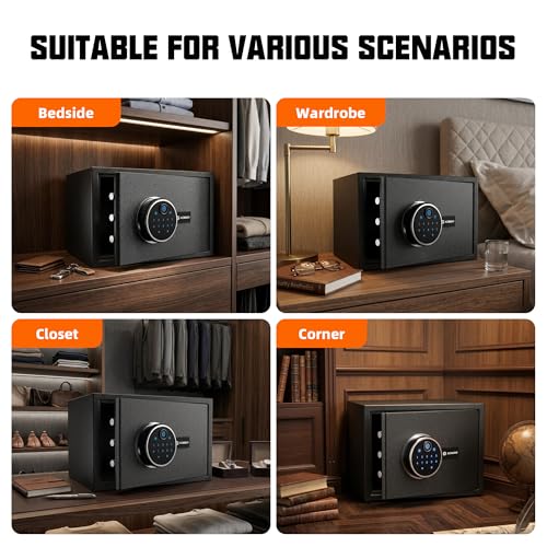 XDeer Biometric Safe with Fireproof Bag, 0.78 CuFt Small Safe with APP by XDeer - Used condition - Image 7