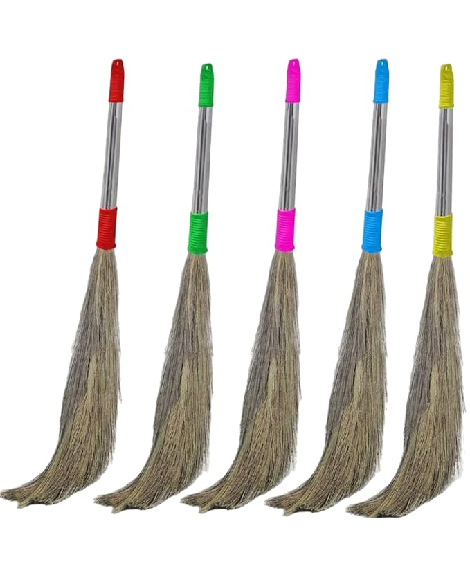 SAHNI Steel Broom for Floor Cleaning, Phool Jhadu for Outdoor & Indoor Home Cleaning - Pack of 5 (B0DBZX832Q) Amazon Price History, Amazon Price Tracker