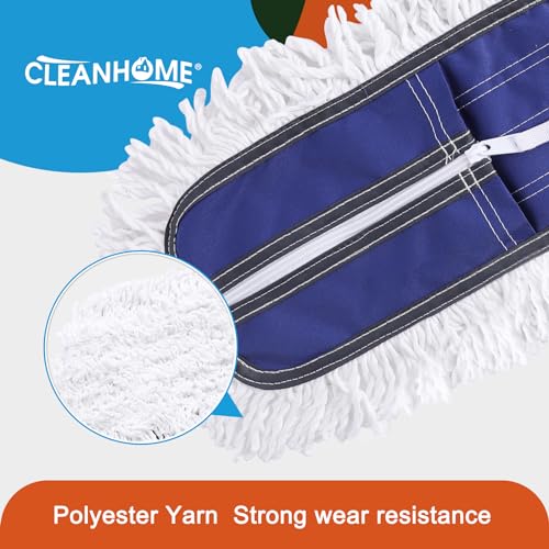 Image of Commercial Dust Mop Pad Just Fit CLEANHOME 24 inch Dust Mop,Blue (Pack of 4)