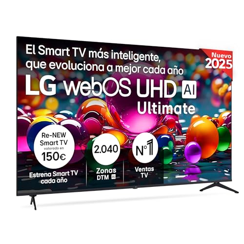LG 75UA75006LA - TV 75', UHD 4K, WebOS 25, Ultimate IA, HDR10 Pro, Super Upscaling, Dolby Digital Plus, Google Assistant, Negro