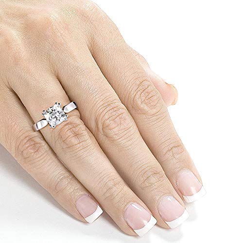 Kobelli Cushion-cut Moissanite Solitaire Engagement Ring 2 CTW 14k White Gold4