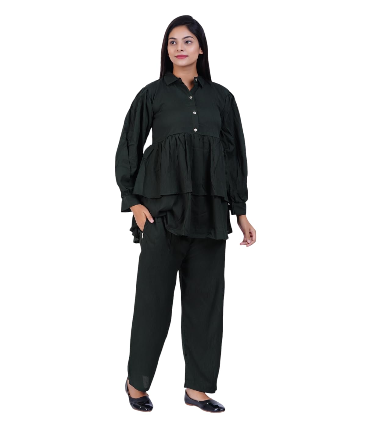Two Tier Maternity Co-ord Sets | Maternity Dress | Comfortable & Breathable Fabric | Pregnancy Wear | Women Comfortable Clothing-image-4