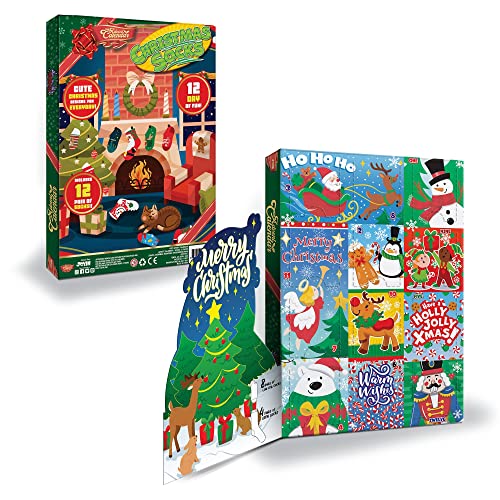 Joyin 13877 2024 Christmas Advent Calendar, 12 Days Christmas Warm Cotton Socks For Women, Countdown Calendar With 8 Low Cut Socks & 4 Knee High Socks,Christmas Party Favor Gifts, Christmas Socks For Adults thumb #6