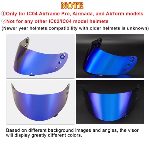Image of PSLER Shatterproof Helmet Visor for Airform Airmada Airframe pro,Deep Blue