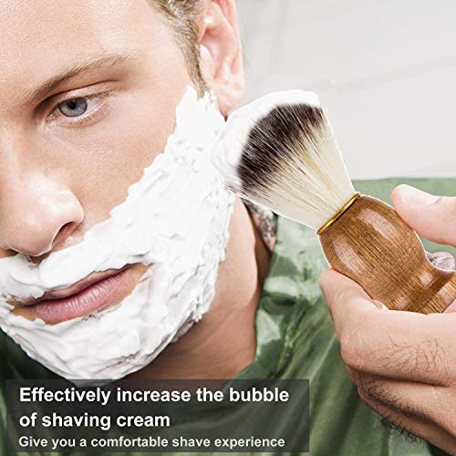 Andoer Barba dos homens Escova de Barbear Barber Salon Homens Facial Barba Limpeza Grooming Applianc