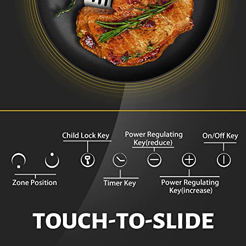 Noxton CTM302D05G1 2 Burner Electric Cooktop 12 Inch, Built-In Electric Radiant Ceramic Stove Top, Sensor Touch Control thumb #6