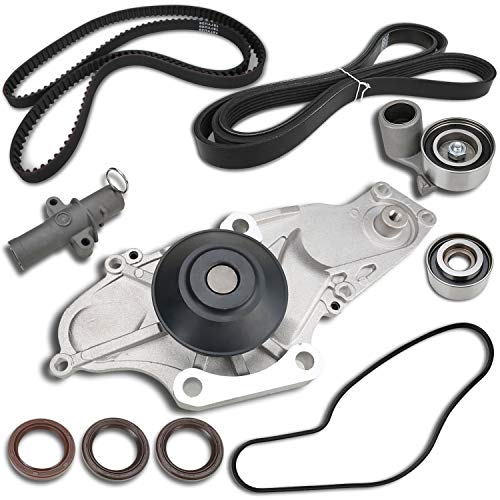 Mitzone Timing Belt Kit With Water Pump Compatible With 2003-2017 Honda Accord Crosstour Pilot Odyssey Ridgeline | Acura Mdx Rdx Rl Tl Tsx Zdx 3.0L 3.5L 3.7L Part # Tkh-002 Tckwp329 14400-Rca-A01 #TOP4