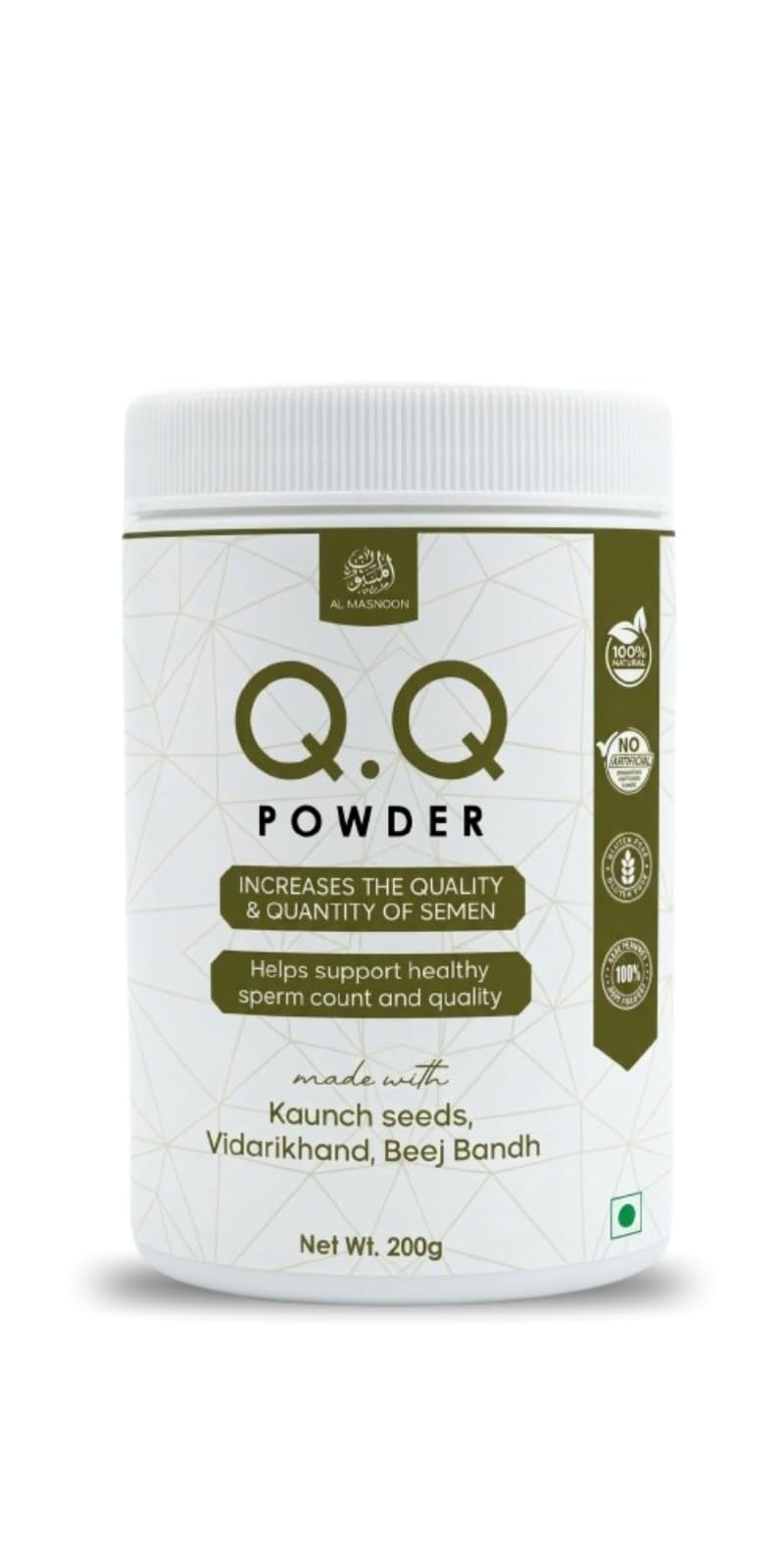 Q.Q Powder for Male Fertility, with Kaunch Seeds, Vidarikhand and Beej Bandh, 100% Natural, 200g-picture-25