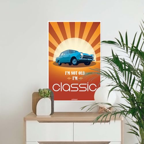 Image of ArtinKart- Vintage Car Poster for Wall Decor, For Room, Classic Car, Retro Posters, Posters for Room Decoration Aesthetic (Paper, 12X18 Inches, Unframed)