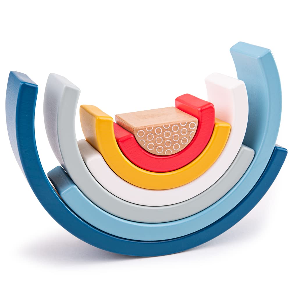Bigjigs Toys Torre impilabile in silicone, gatto - Giocattoli a motore