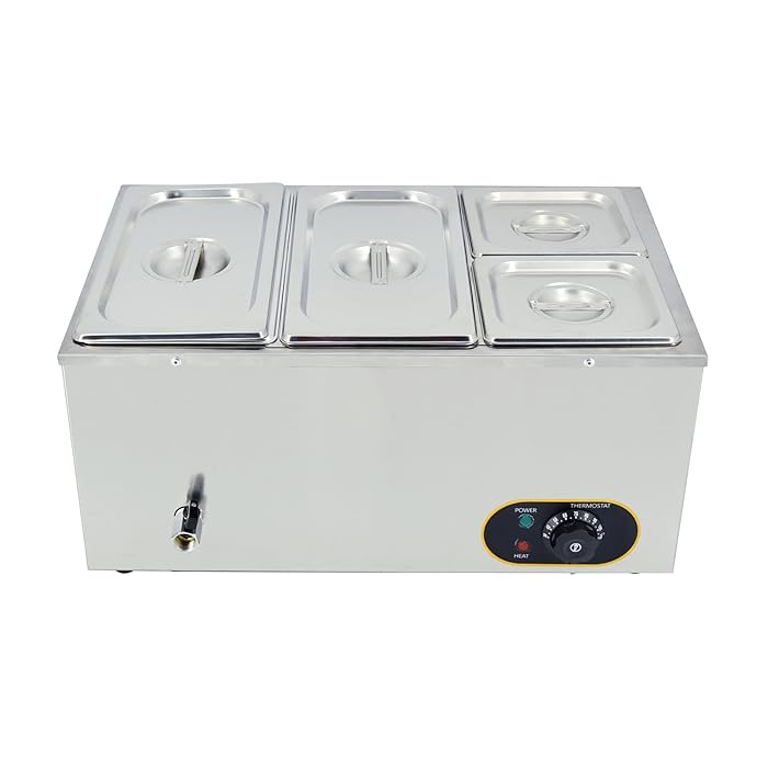 Buy Electric Bain Marie 1500W Food Warmer Stainless Steel Steam Table