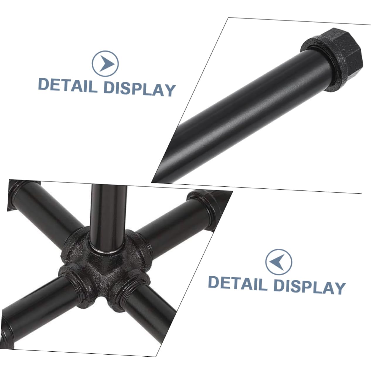 Portarotolo da Terra in Ferro Nero, Design Verticale Stile Vintage Industriale, per Bagno, Ampio Spazio di Appoggio e Facile Accesso alla Carta Igienica