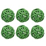 Les boules décoratives en osier sont fabriquées à la main par des artisans, teintées uniformément, simples et durables, légères, de petite taille, réutilisables et adaptées à de nombreuses occasions.