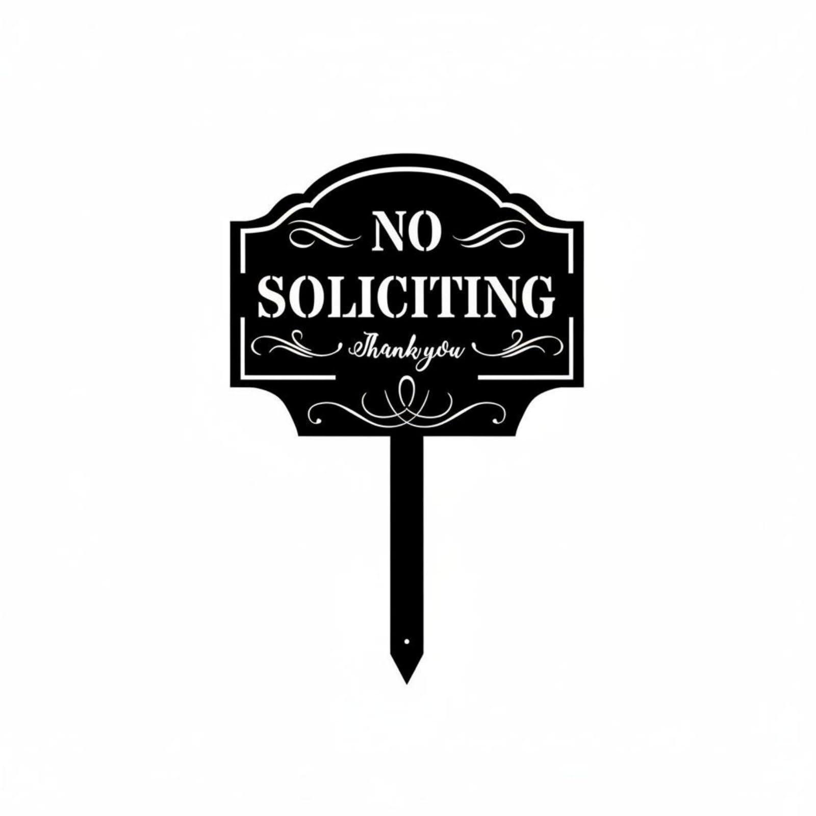 Wrought Iron Warning Sign Weather Resistant Pet Warning Lawn Sign No Soliciting Yard Stake Easy Installation Outdoor Signage, Tyqf245736 | Pet Supplies | Dog Supplies | Signs & Plaques-image-5