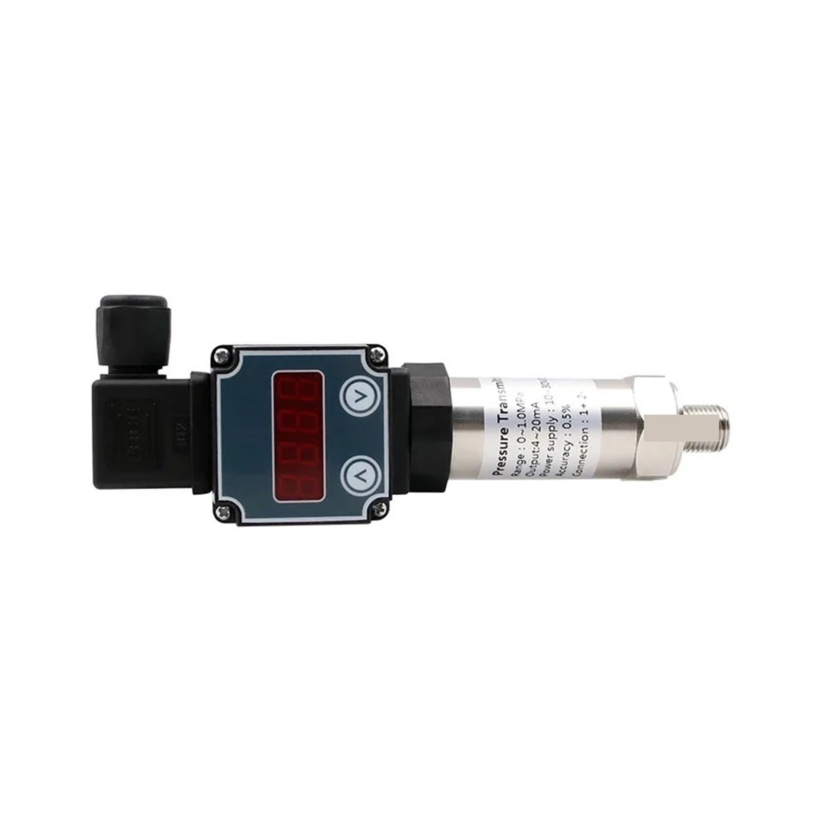 Sensor de presión de agua Transmisor de presión de 4-20 mA, 0-5 V, 0-10 V, salida de -1 a 25 bar, 10-30 V CC, G1/4, 0,5%, sensor transductor de presión, pantalla LCD, alta precisión(0 to 6 bar,4-20mA