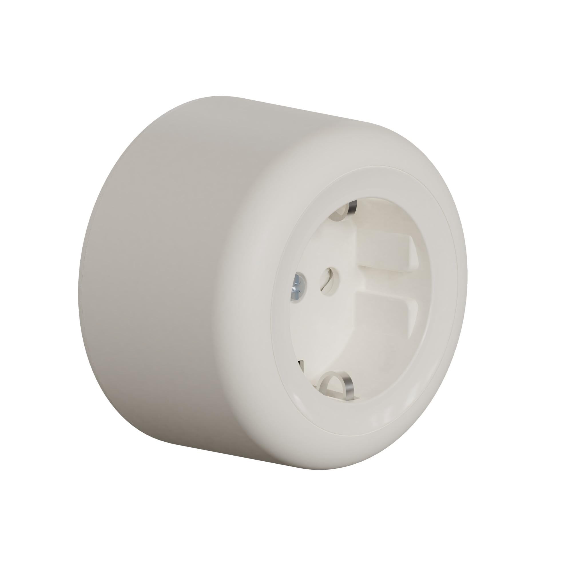 Schneider Electric ELSO WDE015876 natynkowe pojedyncze gniazdko wtykowe z BRS, gniazdo wtykowe ze stykiem ochronnym, natynkowe do wilgotnych pomieszczeń, białe, okrągłe, Renova, 16 A - 250 V AC