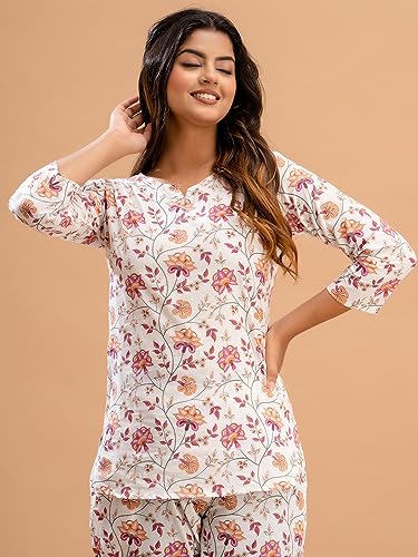 Image of feranoid Women Full Sleeves Cotton Nightsuits