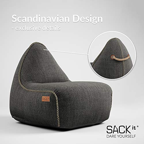 SACKit - Cobana Lounge Chair - Outdoor/Indoor Sitzsack & Sessel mit Lehne - Perfekt für die Lounge oder draußen im… – Bild 5