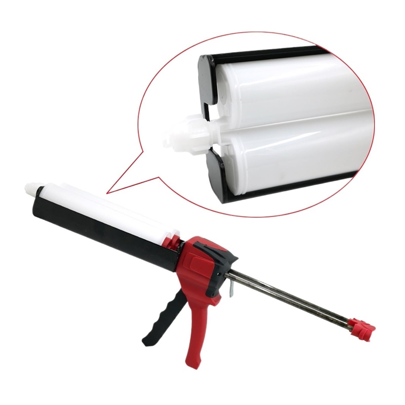 Pistola de calafateo eléctrica Ajustable de Mano Pistola de Cartucho de calafateo de Doble componente de 650 ml Aplicador de Pistola de Cartucho de Dos componentes