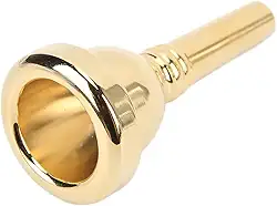 Bocal profissional de trombone alto, bocal de cobre banhado a ouro para som claro, design durável para iniciantes e músicos, presente ideal para tocadores de trombone