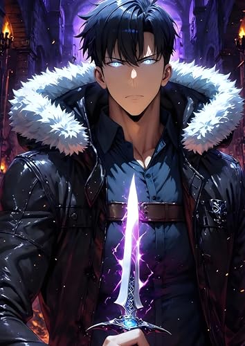 Image of NIJUKA Anime Printed Metal sheet Poster For Home And Room Decoration | For Anime Art Fans Boys And Girls (Jin wo job change)