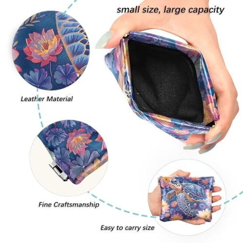 Sea Turtle Leather Squeeze Coin Purse Pouch Change Holder For Men & Women3