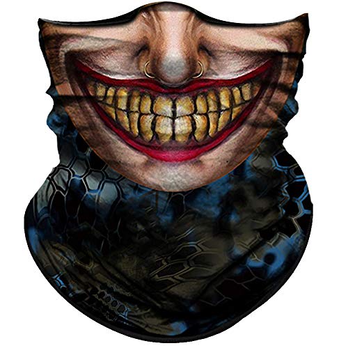 Obacle Skull Face Mask Half for Dust Wind Sun Protection Seamless 3D Tube