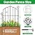 Decorative Garden Fence 17in (H) x10ft (L),Arched Rustproof Metal No Dig